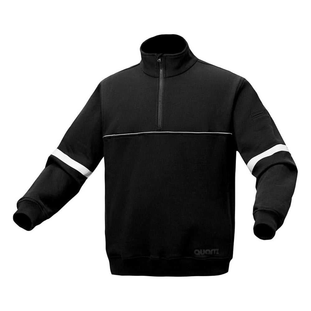 Quartz Cotton Quarter - Zip Sweatshirt with Reflective Tape - Gorvex.com