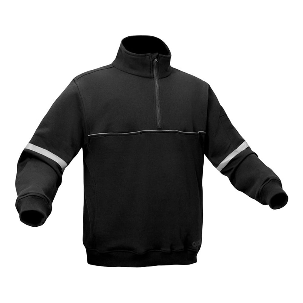 Quartz Cotton Quarter - Zip Sweatshirt with Reflective Tape - Gorvex.com