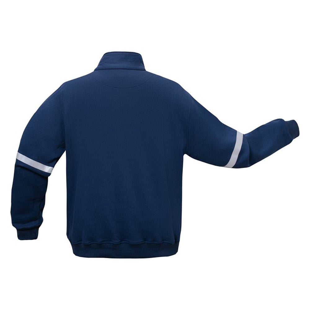 Quartz Cotton Quarter - Zip Sweatshirt with Reflective Tape - Gorvex.com
