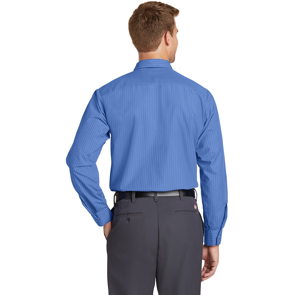 Red Kap CS10 Long Sleeve Striped Industrial Work Shirt - Gorvex.com