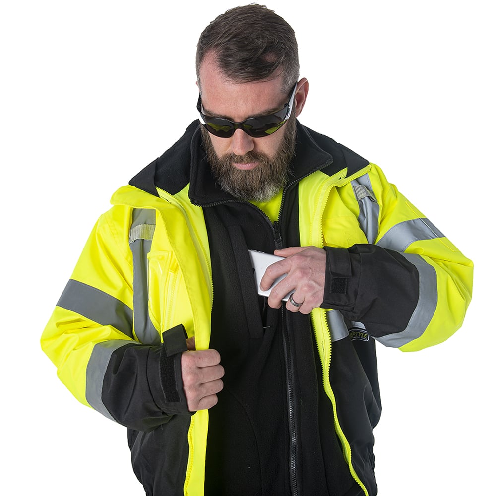 Reptyle™ 3 - in - 1 Class 3 Bomber Jacket with Zip - Out Fleece Jacket - Gorvex.com