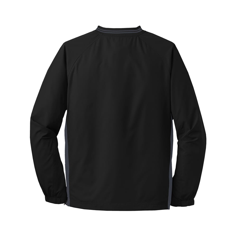 Sport - Tek JST62 Colorblock V - Neck Wind Shirt with Tipped Collar - Gorvex.com