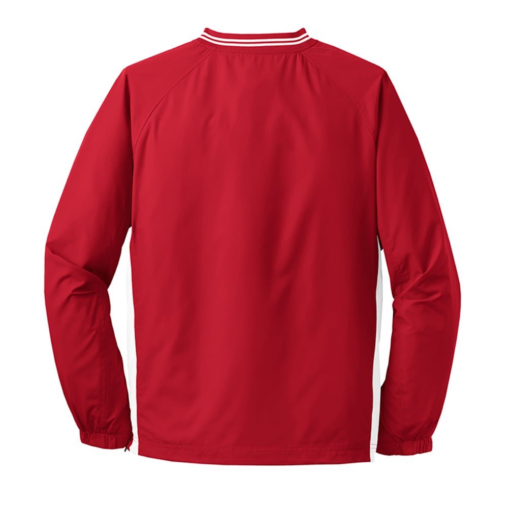 Sport - Tek JST62 Colorblock V - Neck Wind Shirt with Tipped Collar - Gorvex.com