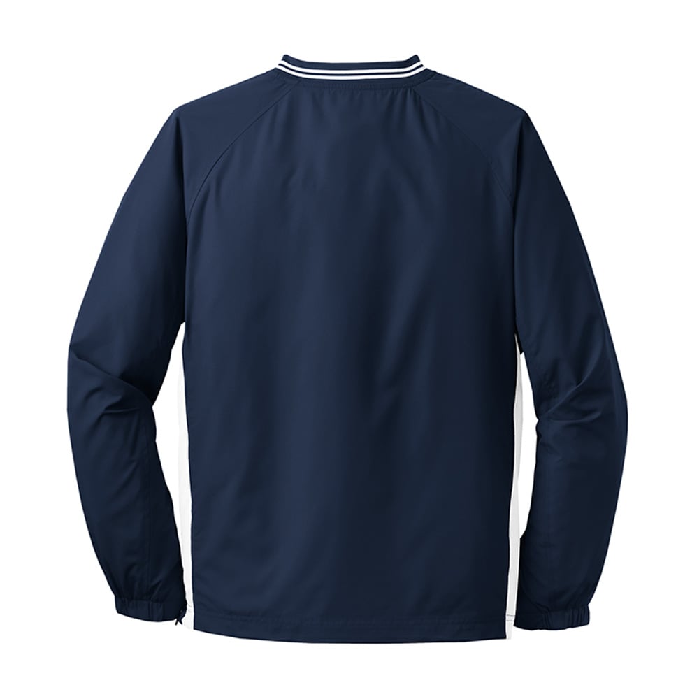 Sport - Tek JST62 Colorblock V - Neck Wind Shirt with Tipped Collar - Gorvex.com