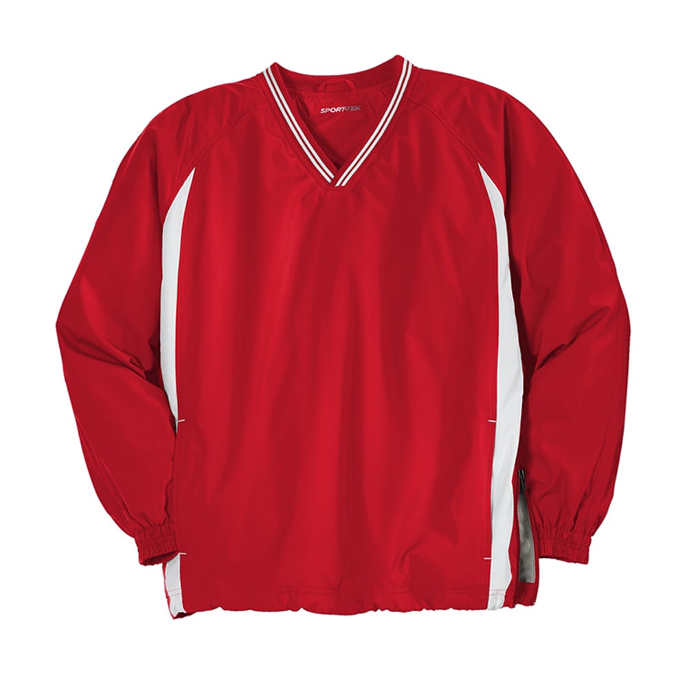 Sport - Tek JST62 Colorblock V - Neck Wind Shirt with Tipped Collar - Gorvex.com