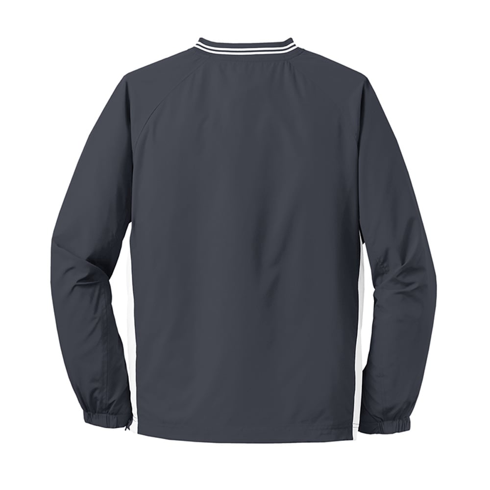 Sport - Tek JST62 Colorblock V - Neck Wind Shirt with Tipped Collar - Gorvex.com