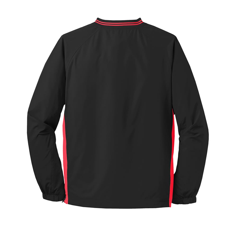 Sport - Tek JST62 Colorblock V - Neck Wind Shirt with Tipped Collar - Gorvex.com