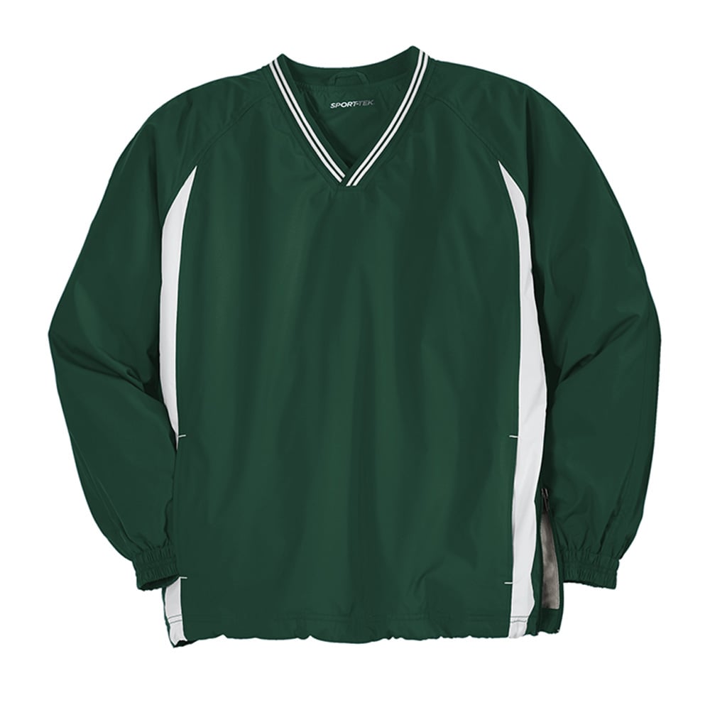 Sport - Tek JST62 Colorblock V - Neck Wind Shirt with Tipped Collar - Gorvex.com