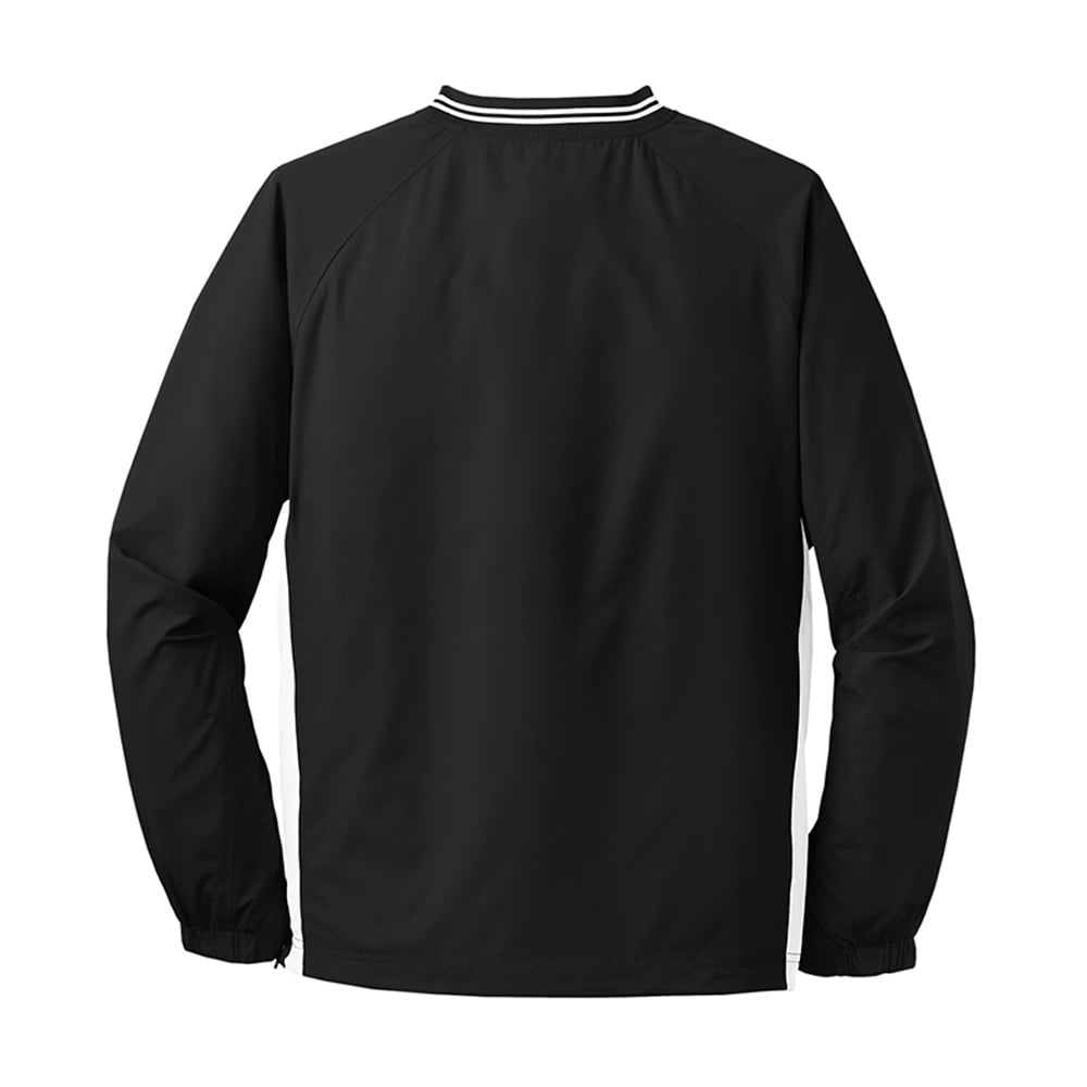 Sport - Tek JST62 Colorblock V - Neck Wind Shirt with Tipped Collar - Gorvex.com