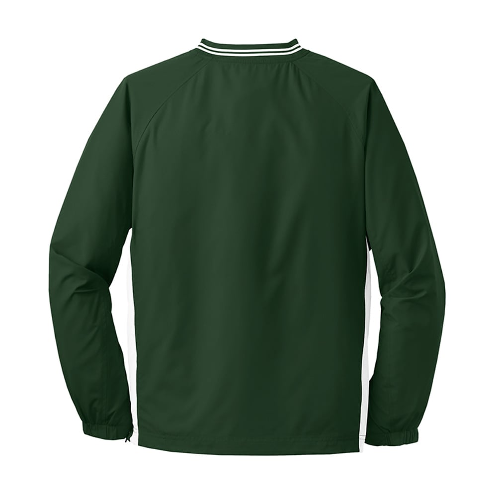 Sport - Tek JST62 Colorblock V - Neck Wind Shirt with Tipped Collar - Gorvex.com