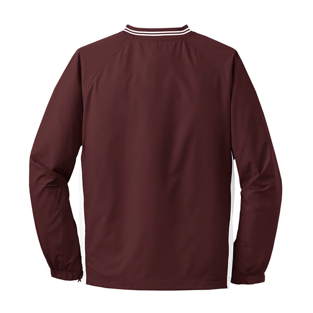 Sport - Tek JST62 Colorblock V - Neck Wind Shirt with Tipped Collar - Gorvex.com