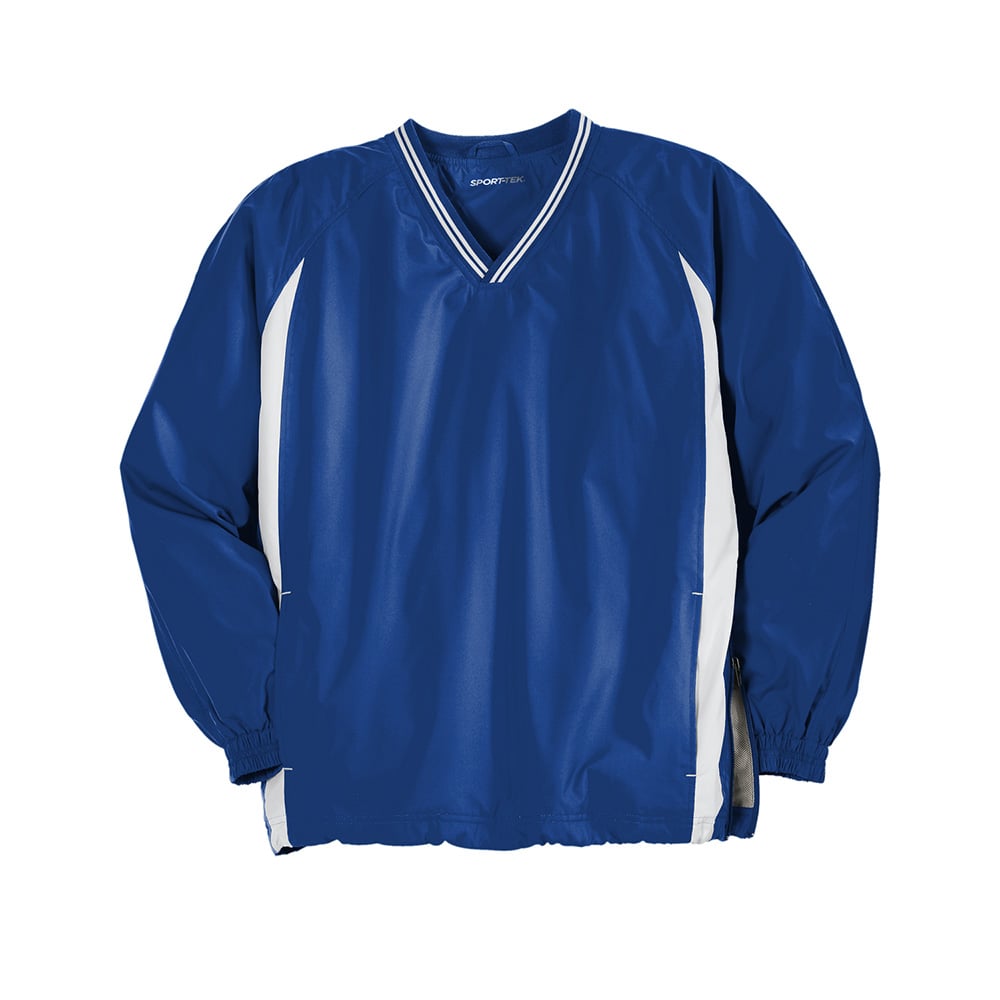 Sport - Tek JST62 Colorblock V - Neck Wind Shirt with Tipped Collar - Gorvex.com