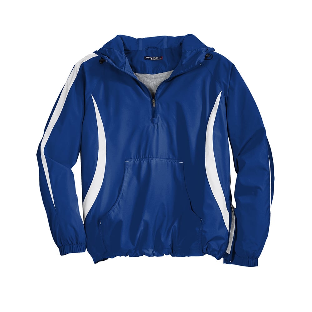 Sport - Tek JST63 Colorblock Half - Zip Anorak with Hood - Gorvex.com