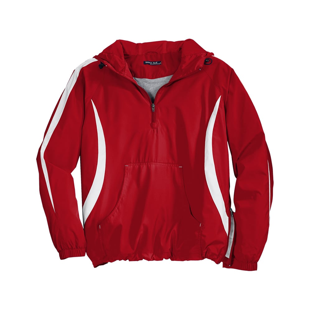 Sport - Tek JST63 Colorblock Half - Zip Anorak with Hood - Gorvex.com