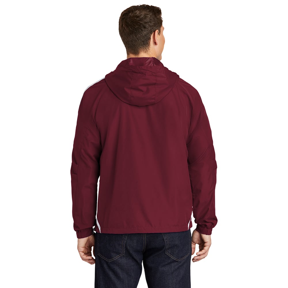 Sport - Tek JST63 Colorblock Half - Zip Anorak with Hood - Gorvex.com