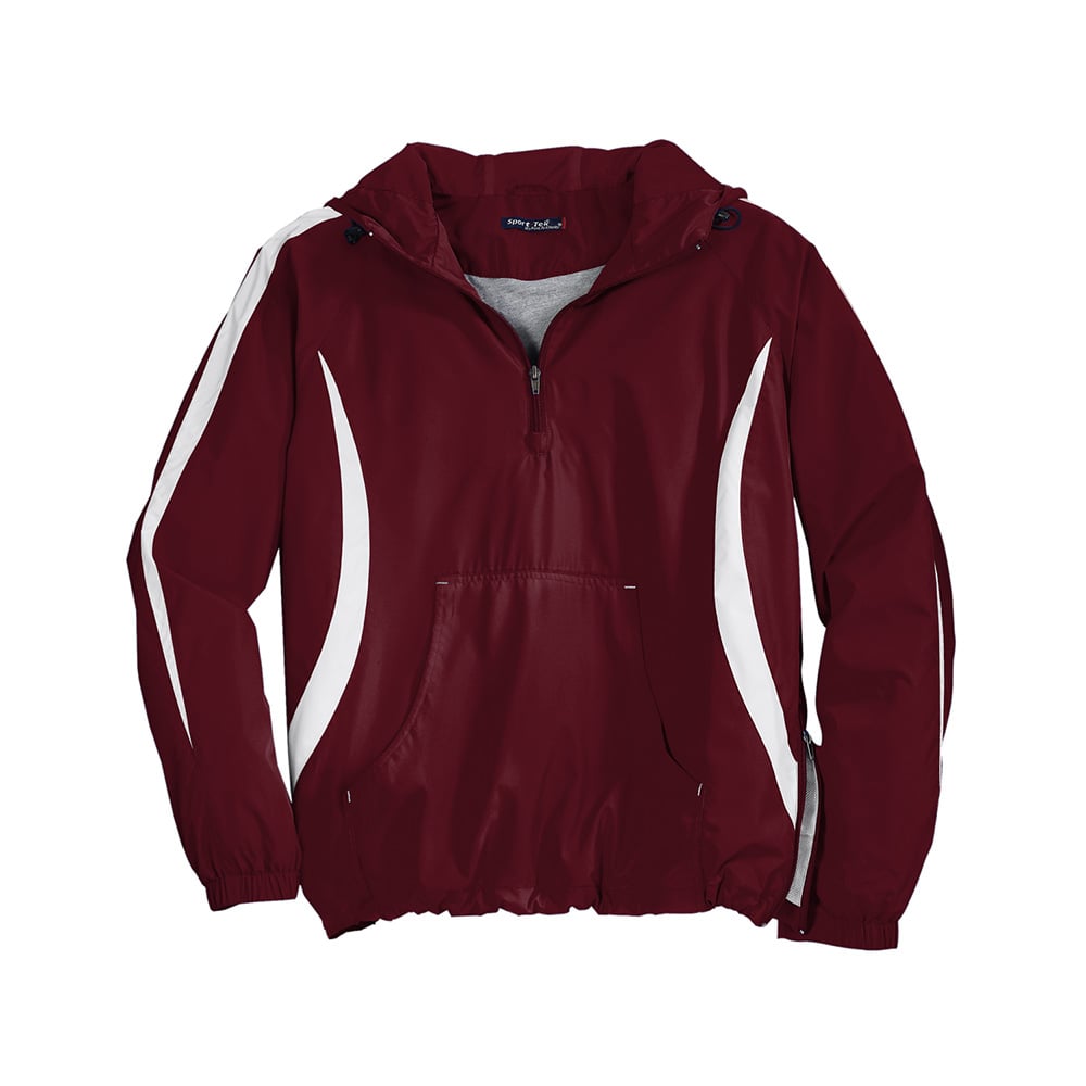 Sport - Tek JST63 Colorblock Half - Zip Anorak with Hood - Gorvex.com