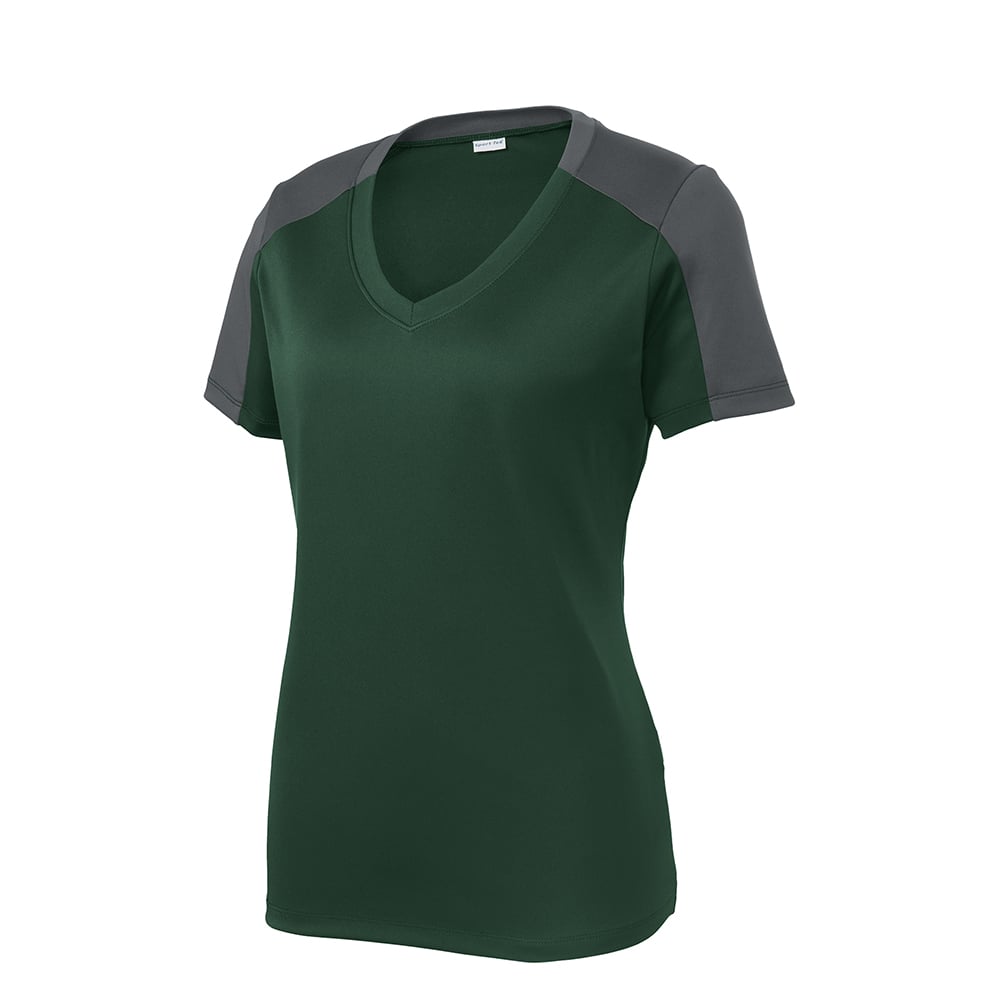 Sport - Tek LST354 PosiCharge Women's Contrast Sleeve Competitor Tee - Gorvex.com
