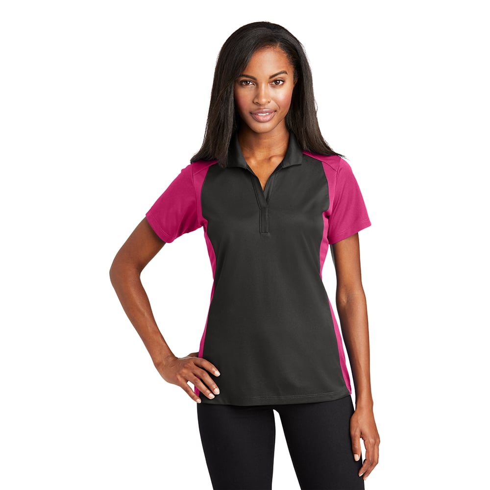Sport - Tek LST652 Sport - Wick Women's Colorblock Micropique Polo - Gorvex.com