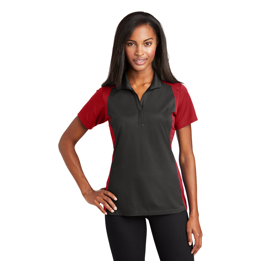 Sport - Tek LST652 Sport - Wick Women's Colorblock Micropique Polo - Gorvex.com