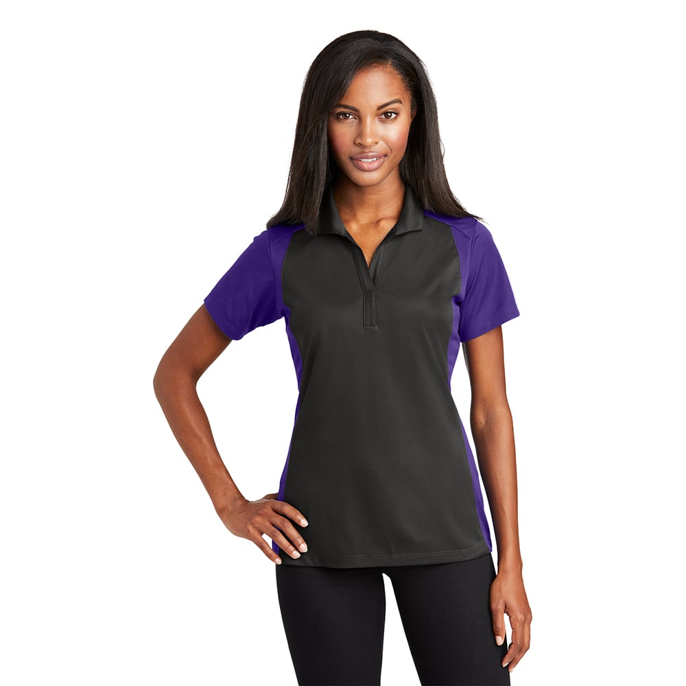 Sport - Tek LST652 Sport - Wick Women's Colorblock Micropique Polo - Gorvex.com