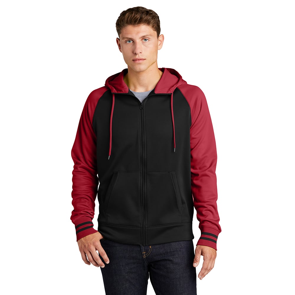 Sport - Tek ST236 Sport - Wick Colorblock Full - Zip Fleece Hooded Jacket - Gorvex.com