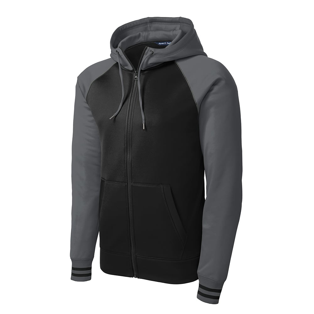 Sport - Tek ST236 Sport - Wick Colorblock Full - Zip Fleece Hooded Jacket - Gorvex.com