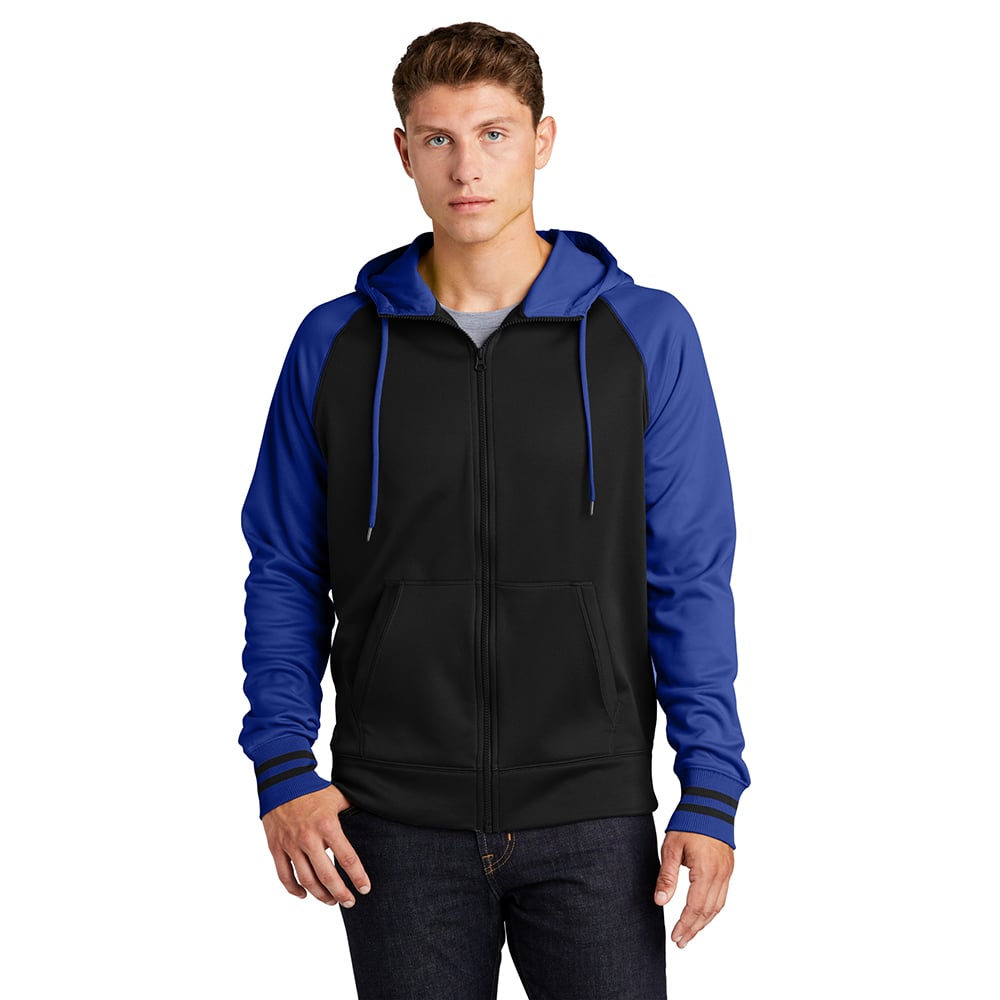 Sport - Tek ST236 Sport - Wick Colorblock Full - Zip Fleece Hooded Jacket - Gorvex.com