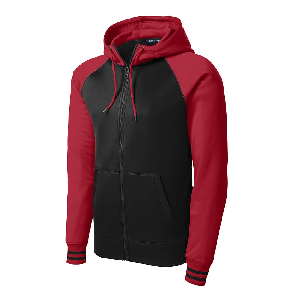 Sport - Tek ST236 Sport - Wick Colorblock Full - Zip Fleece Hooded Jacket - Gorvex.com