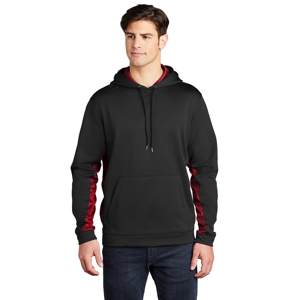 Sport - Tek ST239 Sport - Wick CamoHex Colorblock Fleece Hooded Pullover - Gorvex.com