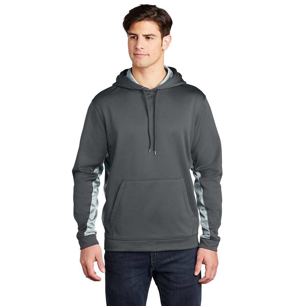 Sport - Tek ST239 Sport - Wick CamoHex Colorblock Fleece Hooded Pullover - Gorvex.com