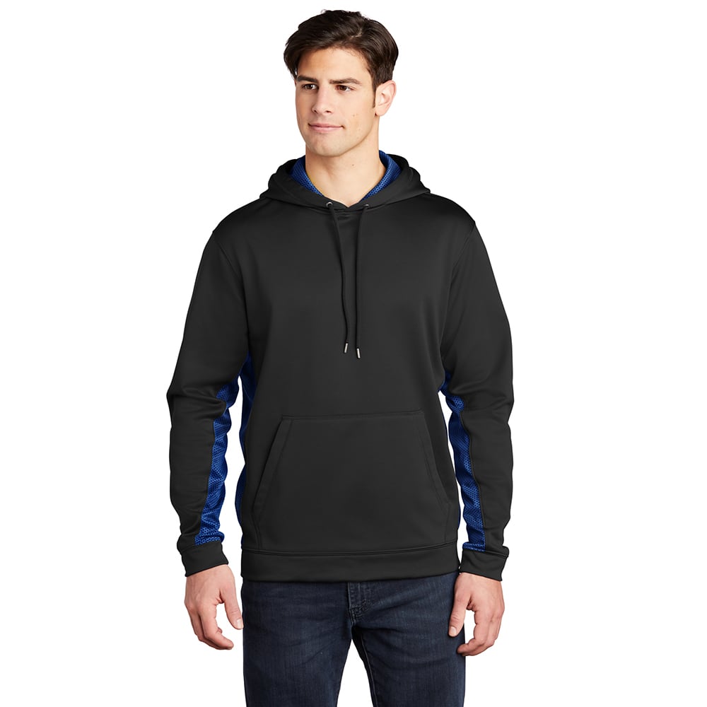 Sport - Tek ST239 Sport - Wick CamoHex Colorblock Fleece Hooded Pullover - Gorvex.com