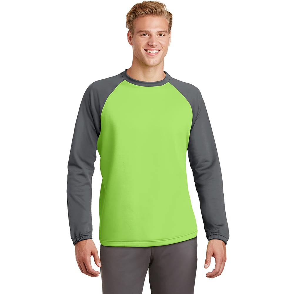 Sport - Tek ST242 Sport - Wick Colorblock Raglan Crew Neck Sweatshirt - Gorvex.com