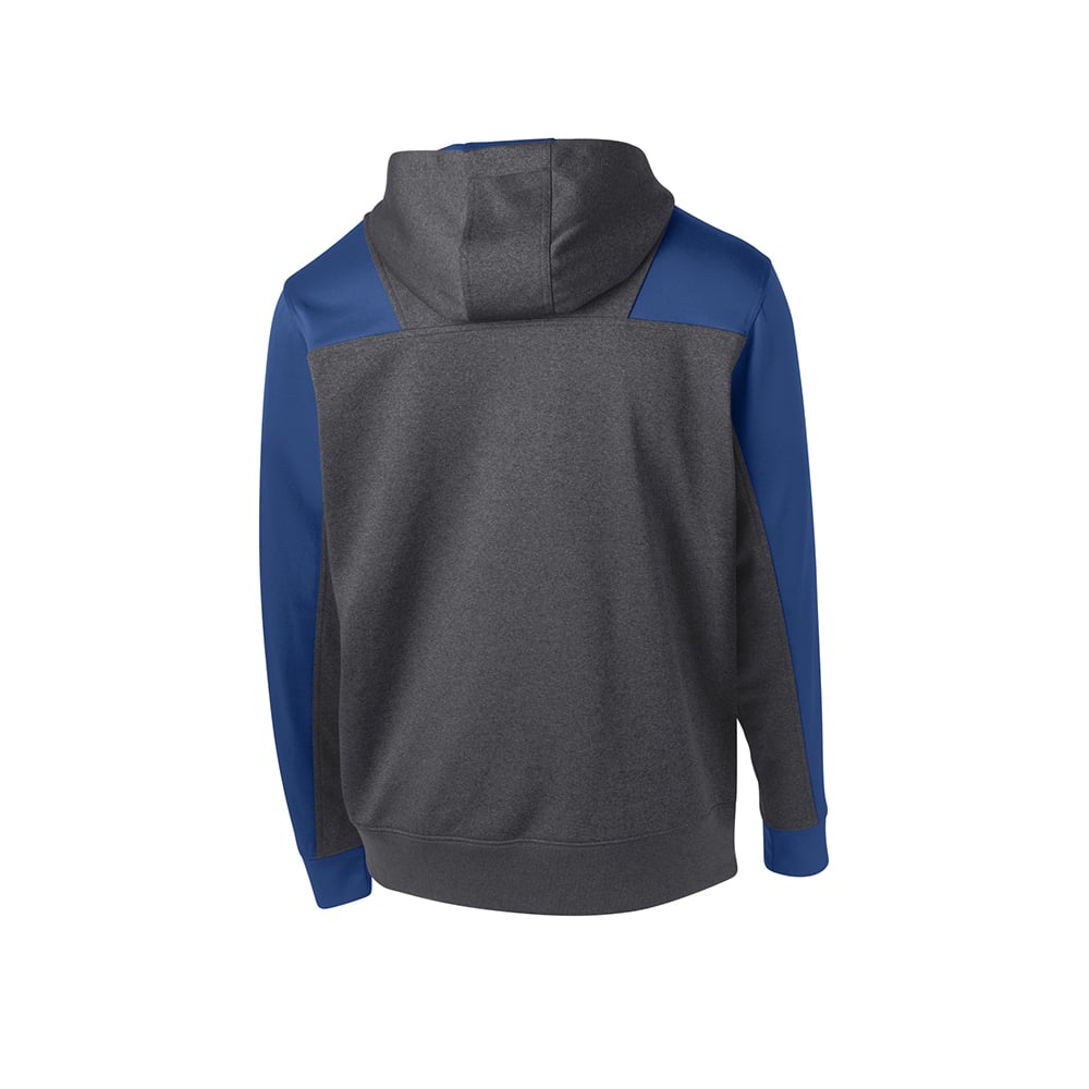 Sport - Tek ST249 Tech Fleece 1/4 - Zip Colorblock Sweatshirt with Hood - Gorvex.com