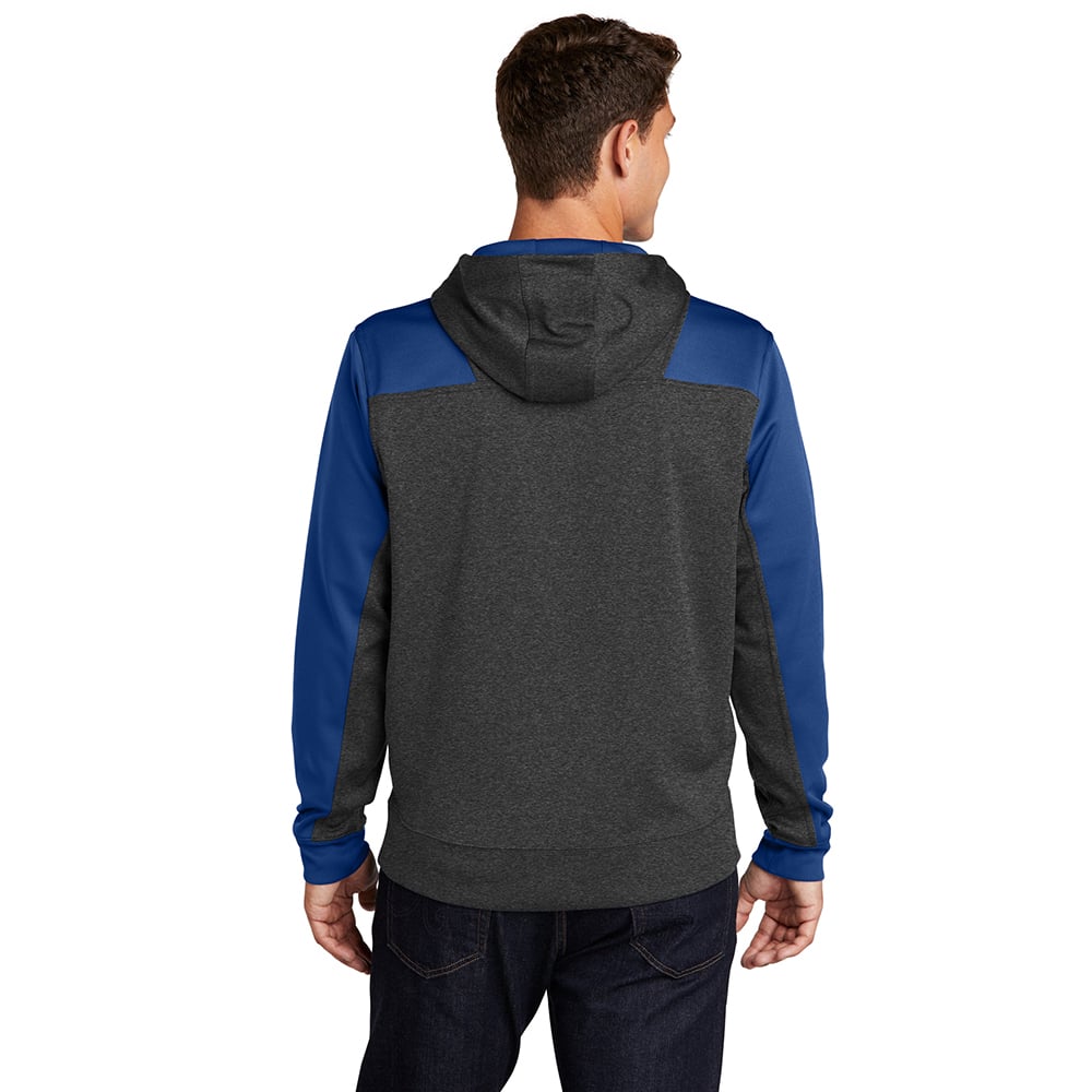 Sport - Tek ST249 Tech Fleece 1/4 - Zip Colorblock Sweatshirt with Hood - Gorvex.com