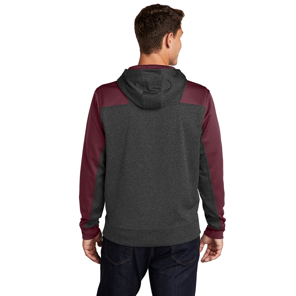 Sport - Tek ST249 Tech Fleece 1/4 - Zip Colorblock Sweatshirt with Hood - Gorvex.com