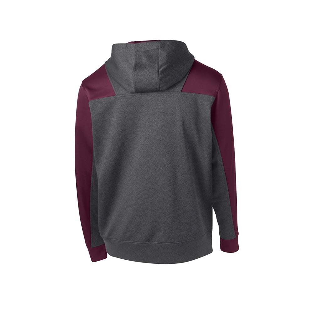 Sport - Tek ST249 Tech Fleece 1/4 - Zip Colorblock Sweatshirt with Hood - Gorvex.com