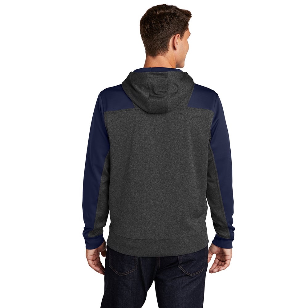Sport - Tek ST249 Tech Fleece 1/4 - Zip Colorblock Sweatshirt with Hood - Gorvex.com