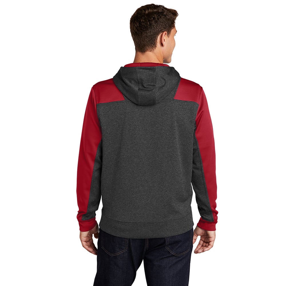 Sport - Tek ST249 Tech Fleece 1/4 - Zip Colorblock Sweatshirt with Hood - Gorvex.com