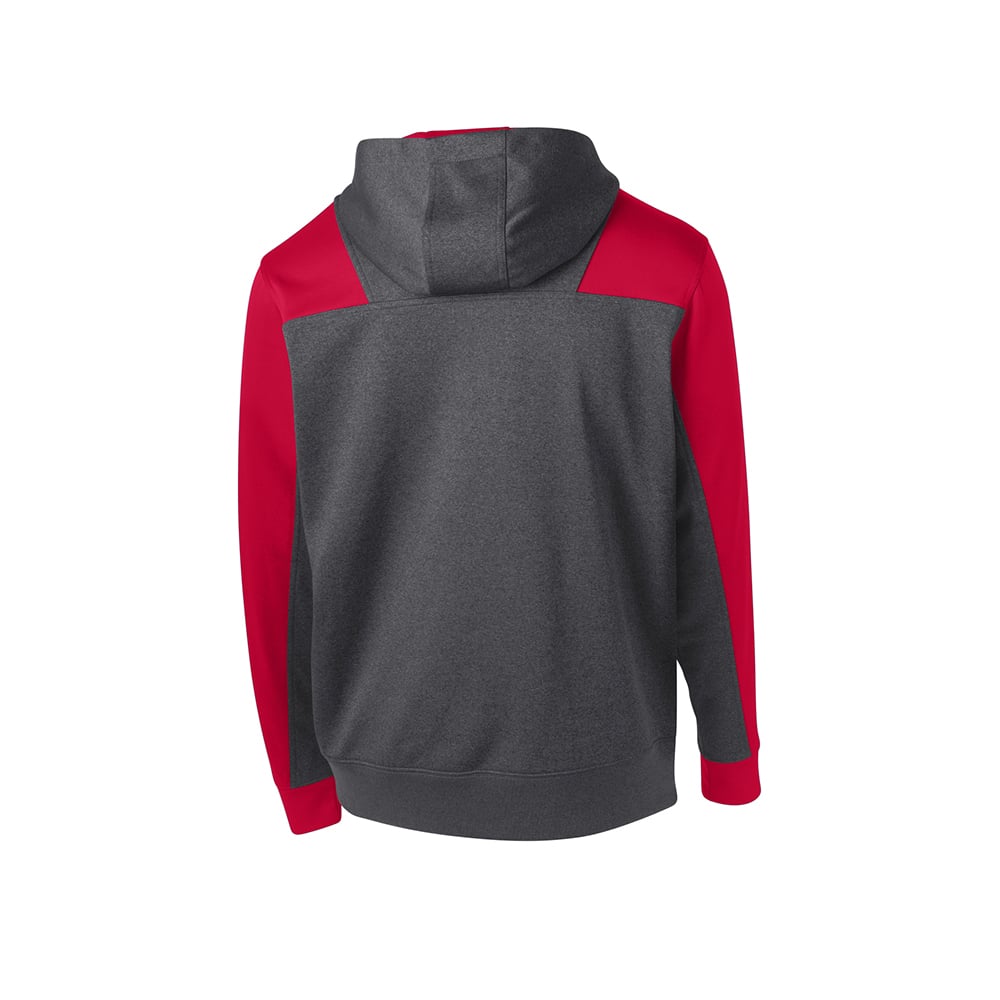 Sport - Tek ST249 Tech Fleece 1/4 - Zip Colorblock Sweatshirt with Hood - Gorvex.com