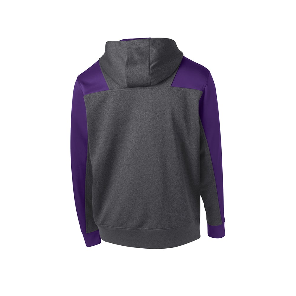 Sport - Tek ST249 Tech Fleece 1/4 - Zip Colorblock Sweatshirt with Hood - Gorvex.com