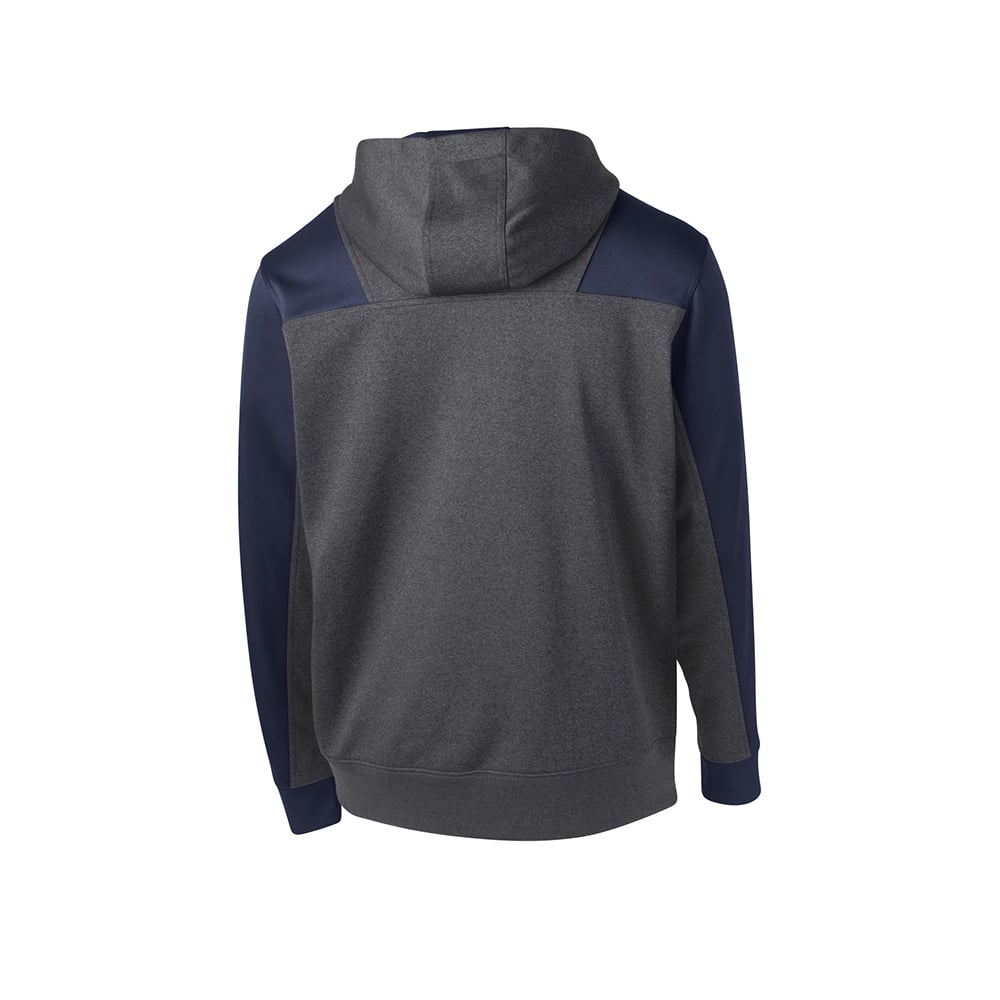 Sport - Tek ST249 Tech Fleece 1/4 - Zip Colorblock Sweatshirt with Hood - Gorvex.com