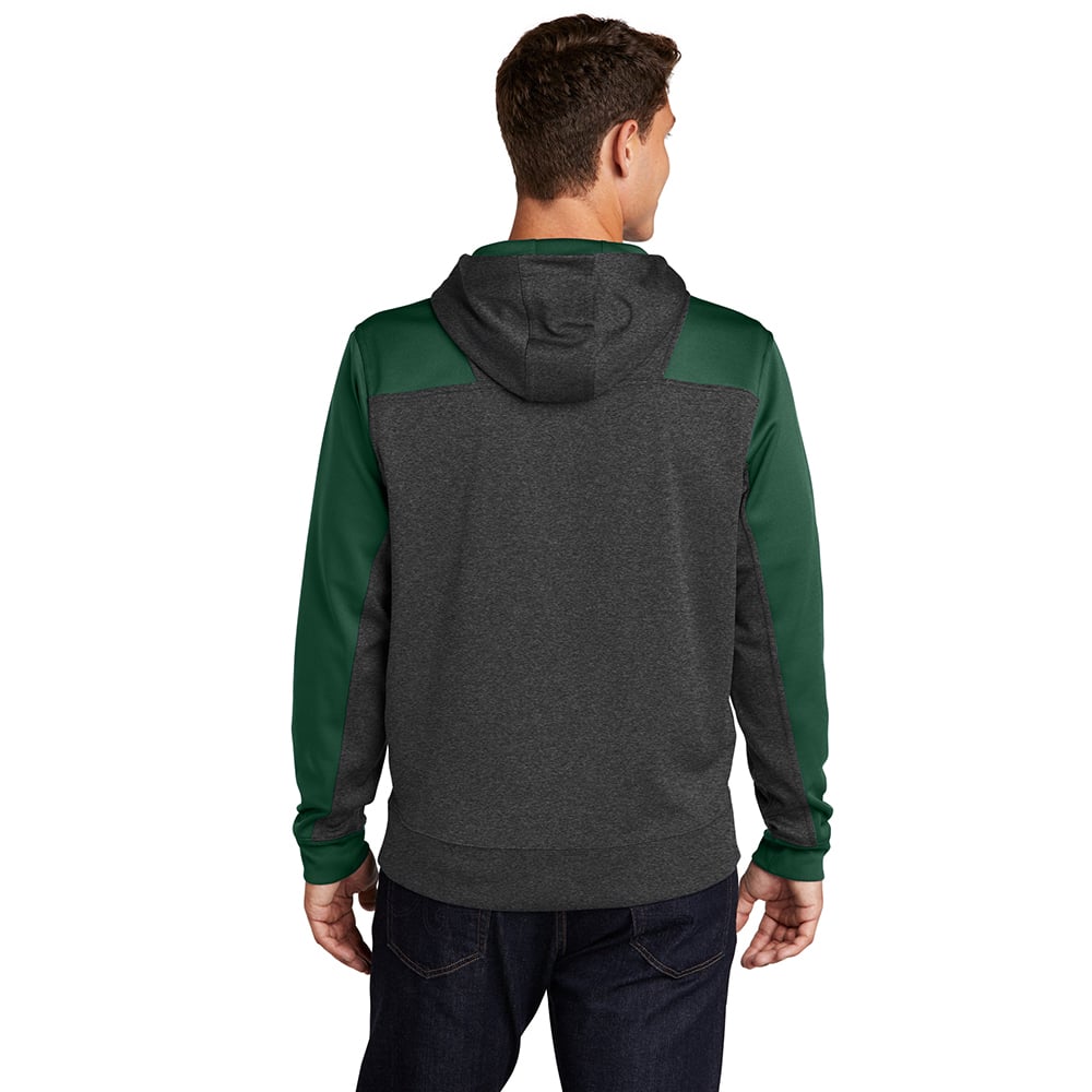 Sport - Tek ST249 Tech Fleece 1/4 - Zip Colorblock Sweatshirt with Hood - Gorvex.com