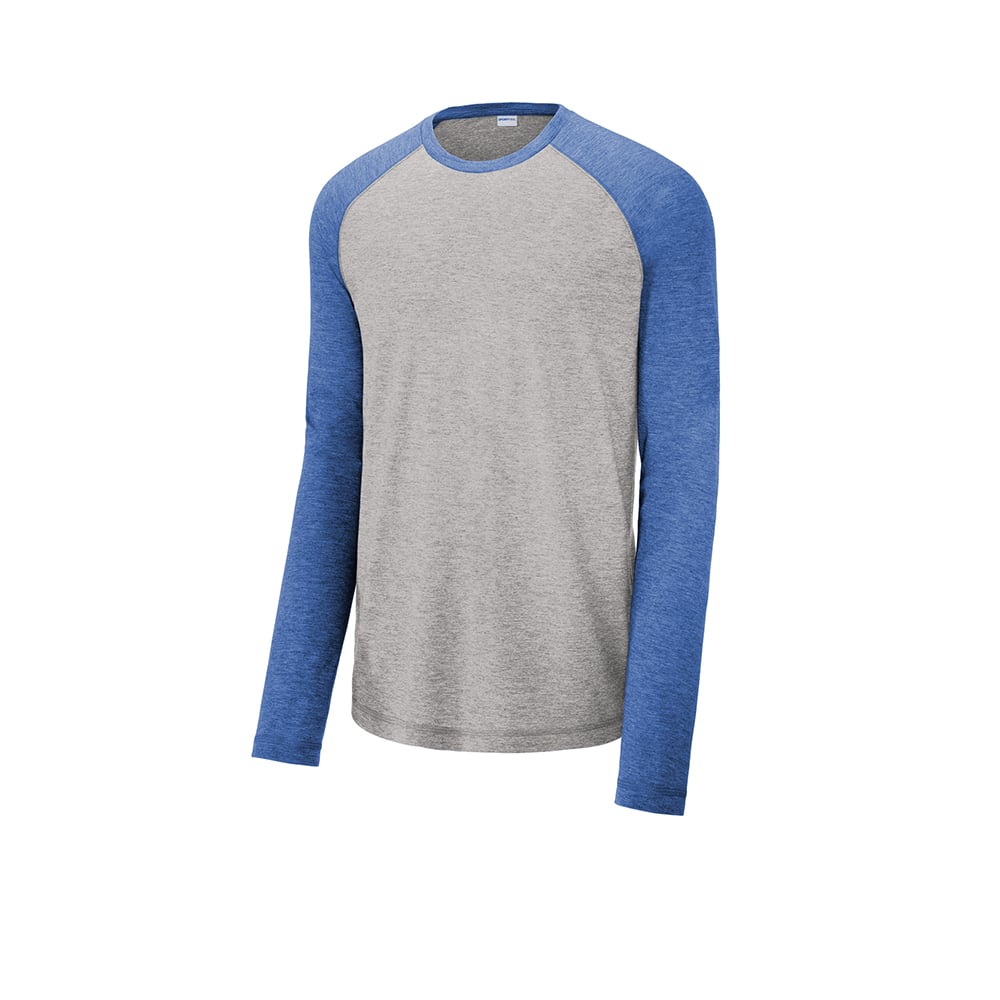 Sport - Tek ST400LS PosiCharge Tri - Blend Long Sleeve Raglan T-Shirt - Gorvex.com