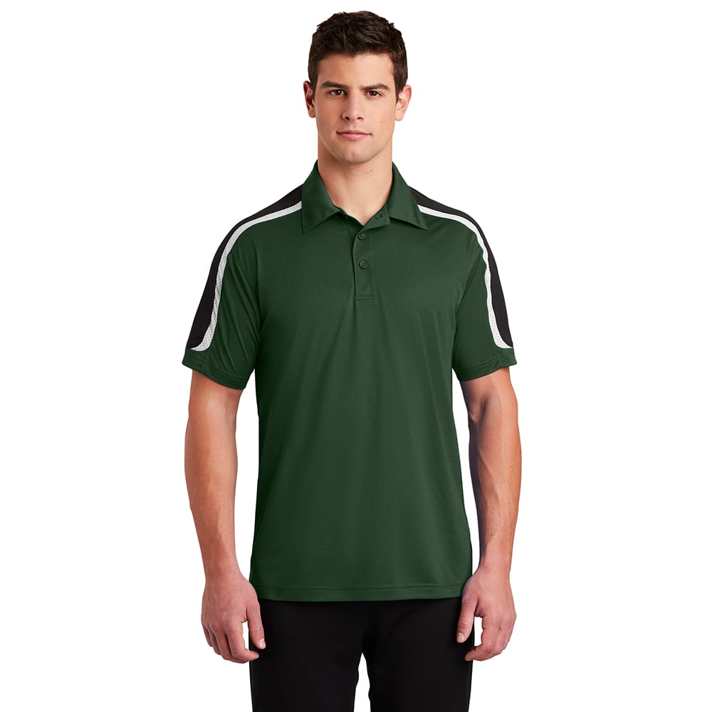 Sport - Tek ST658 Sport - Wick Micropique Tricolor Shoulder Polo - Gorvex.com