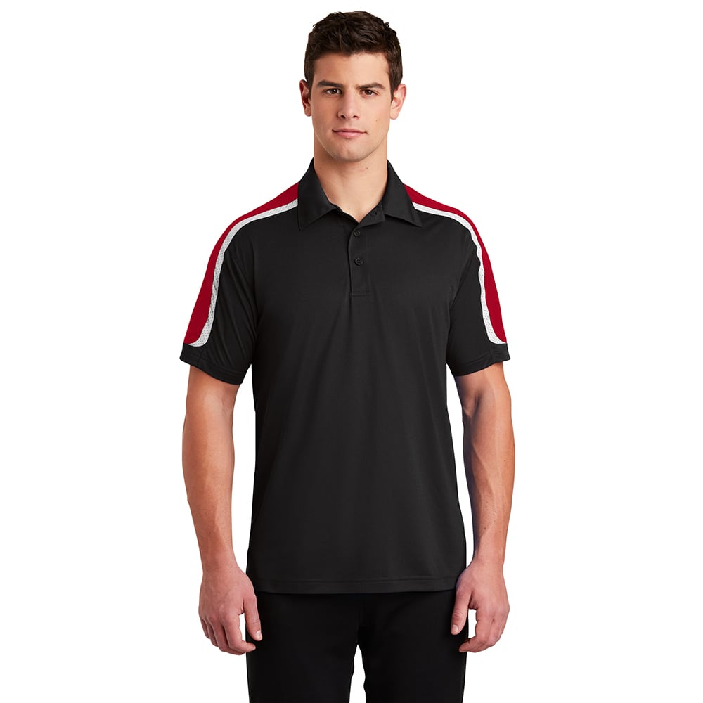 Sport - Tek ST658 Sport - Wick Micropique Tricolor Shoulder Polo - Gorvex.com