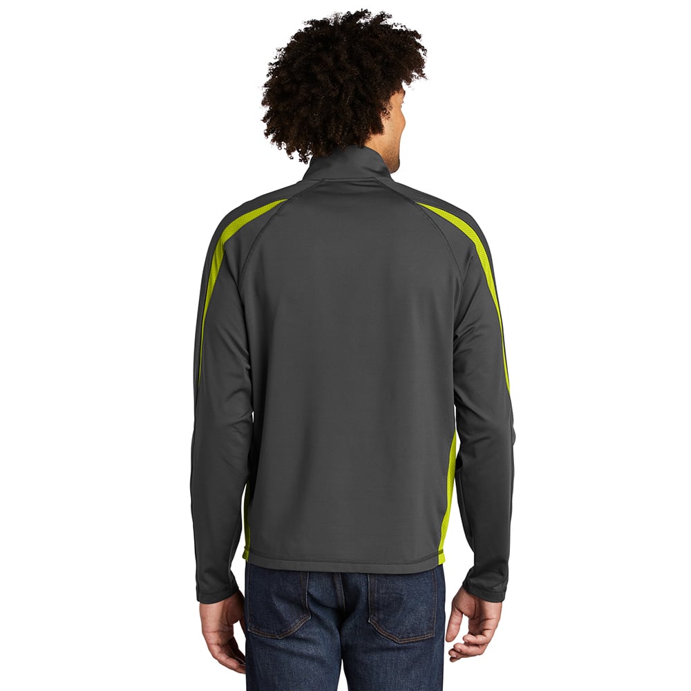 Sport - Tek ST851 Sport - Wick Stretch Half - Zip Colorblock Pullover - Gorvex.com