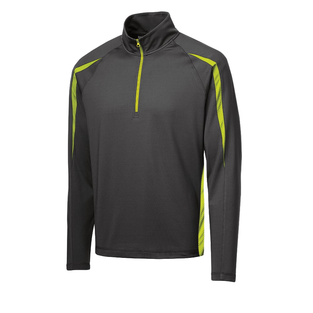 Sport - Tek ST851 Sport - Wick Stretch Half - Zip Colorblock Pullover - Gorvex.com