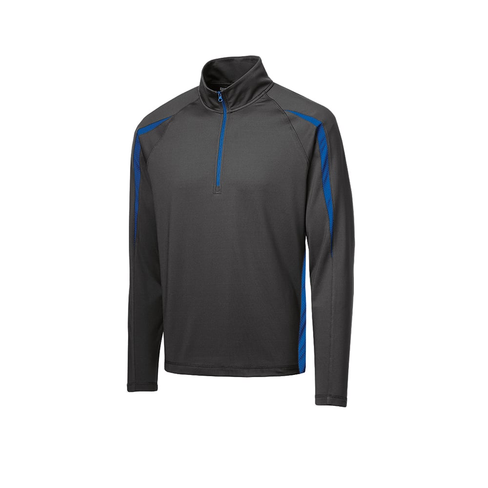 Sport - Tek ST851 Sport - Wick Stretch Half - Zip Colorblock Pullover - Gorvex.com