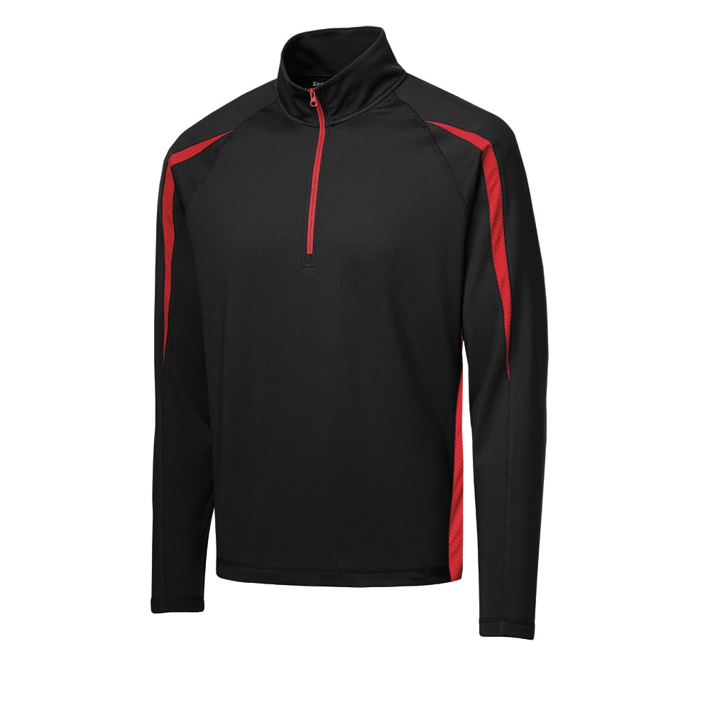 Sport - Tek ST851 Sport - Wick Stretch Half - Zip Colorblock Pullover - Gorvex.com