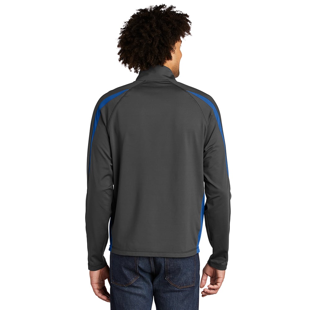 Sport - Tek ST851 Sport - Wick Stretch Half - Zip Colorblock Pullover - Gorvex.com